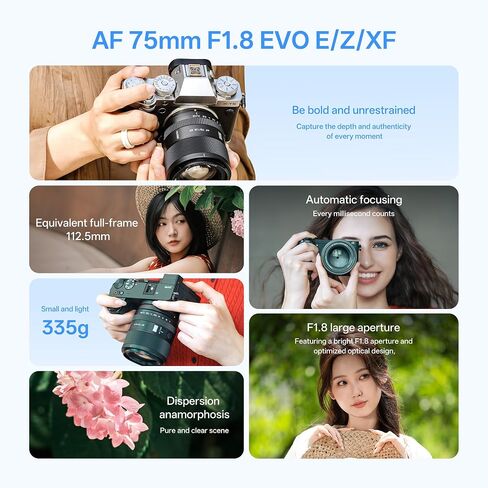 VILTROX AF 35mm F1.8 II EVO APO FE Lens for Sony E-Mount, 35mm f/1.8 Large Aperture STM Autofocus Full Frame Prime Lens for Sony a7IV a7CII a7RV a7S III ZV-E10 II ZV-E10 a6700 a6400 a7iii a9 ZVE1 A1 in Saudi Arabia