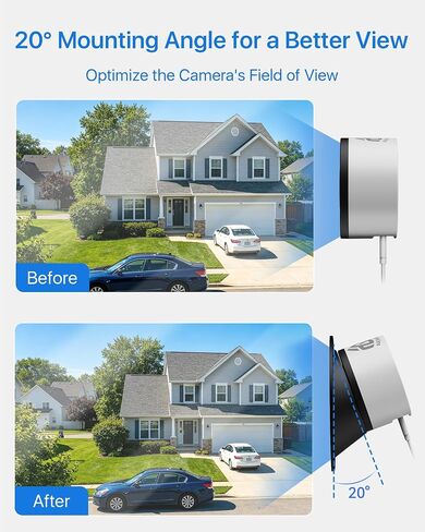 Window Camera Mount, Adjustable Tilt, No-Drill Damage-Free Mount | 20° Tilt Adjustment, Adhesive Installation, Fits Window, Glass & Door, Indoor Outdoor Monitoring in Saudi Arabia