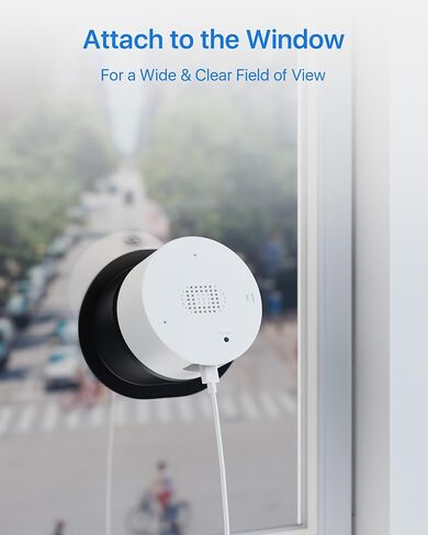 Window Camera Mount, Adjustable Tilt, No-Drill Damage-Free Mount | 20° Tilt Adjustment, Adhesive Installation, Fits Window, Glass & Door, Indoor Outdoor Monitoring in Saudi Arabia