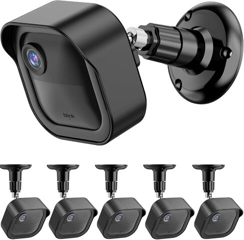 Wall Mount Bracket for Blink Outdoor 4 (4th Gen) & 3 (3rd Gen) & 2K+ (new Model) Camera, Weatherproof Protective Cover Case with 360° Adjustable Mount for Home Security Camera System Black (5 Pack) in Saudi Arabia