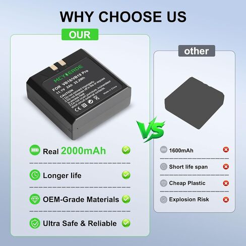 2-Pack VB18 2000mAh بطارية بديلة قابلة للشحن لسلسلة Godox V860/V850/V850II/V860II Speedlite Flash in Kuwait