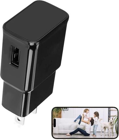 Hidden Spy Camera for Home Use, Mini Security Wireless WiFi Camera-USB Charger Camera - HD Nanny Cam,Indoor Nanny Cam for Baby, Pets, Motion Detection Alert in Kuwait