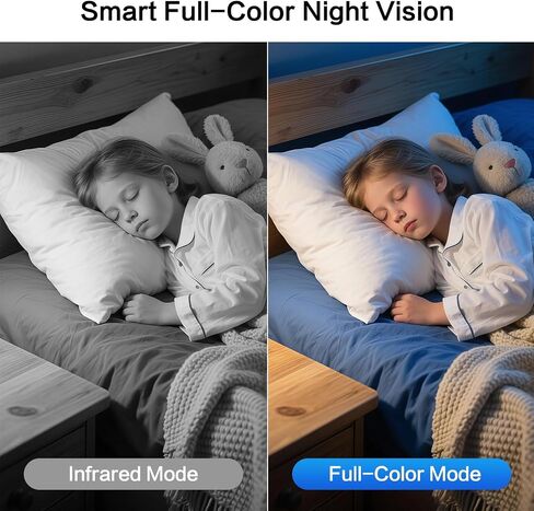 2K Dual Lens Indoor Security Camera, Dual View Pan/Tilt Camera for Baby & Pet Monitoring, AI Motion Tracking, Privacy Mode, Two-Way Talk, Cry Detection, Color Night Vision, 24/7 Continuous Recording in Kuwait