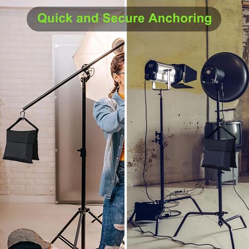 Eurmax USA Photography Sand Weight Bags Heavy Duty Saddlebags for Photography Video Equipments, Backdrop Stand, Light Stand,Photo Tripod, Canopy Tent, Umbrella Base, Fishing Chair,Picnic Table 4-Pack in Kuwait