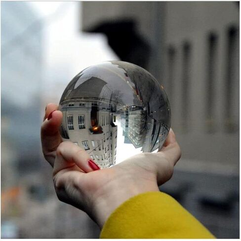 Optical Glass Reflective Spheres, K9 Crystal Sphere, Decor Photography Juggling Ball, Clear Contact, No Stand (100mm) in Kuwait
