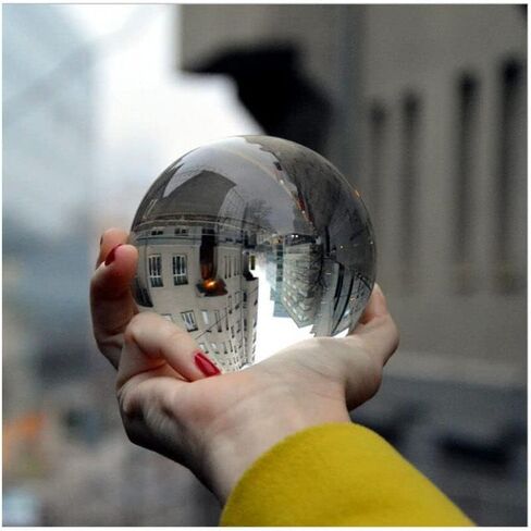 Optical Glass Reflective Spheres, K9 Crystal Sphere, Decor Photography Juggling Ball, Clear Contact, No Stand (100mm) in Kuwait