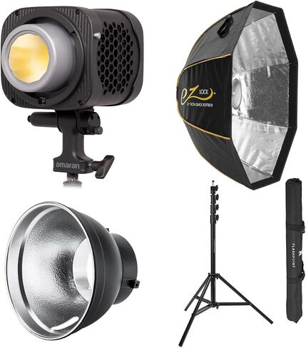 amaran Halo 300x 305W Bi-Color COB LED Light, Bundle with Standard 7" in Kuwait