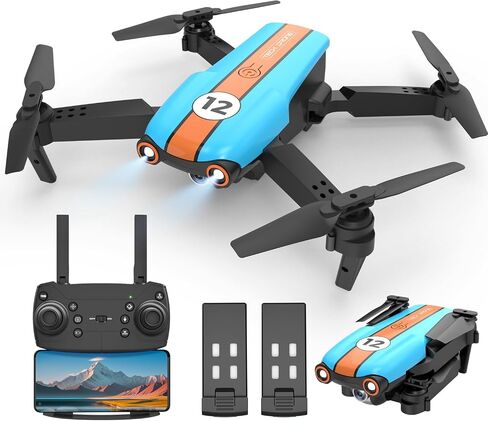 Drone with Camera for Adults, Foldable 2.4GHz FPV Drone for Beginner and Adults,26 Mins Flight Time, RC Quadcopter Toys Gift, Altitude Hold, 2 Batteries in Kuwait