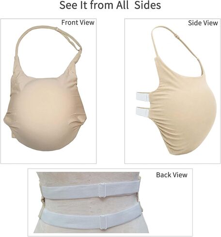Fake Pregnant Belly Costume Memory Foam Realistic Pregnancy Bump | Lightweight and breathable for all-day wear; adjustable strap; washable cover; realistic appearance in Saudi Arabia