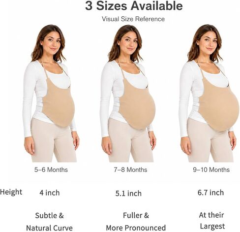 Fake Pregnant Belly Costume Memory Foam Realistic Pregnancy Bump | Lightweight and breathable for all-day wear; adjustable strap; washable cover; realistic appearance in Saudi Arabia