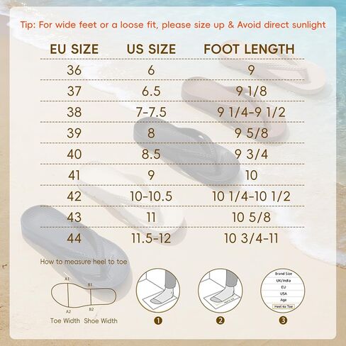 KIDMI Arch Support Flip Flops for Womens Comfortable Orthopedic Sandals in Kuwait