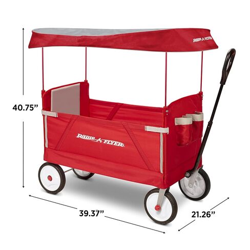Radio Flyer 3-in-1 EZ Fold Wagon with Canopy, for Kids 1.5+, UV Shade in Saudi Arabia