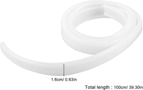LED Strip Diffuser Channel 39.3 Inch Pvc Curved White Cover | Bendable Linear Track Design, Glarefree Comfort for Indoor Holiday Decoration and Work, Quick Mounting in Saudi Arabia