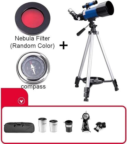 70mm Aperture 400mm Mount Astronomical Telescope, Refractor Telescope for Kids, Adults, and Beginners, Portable Travel Telescope (Package 3) (Package 1) in Saudi Arabia