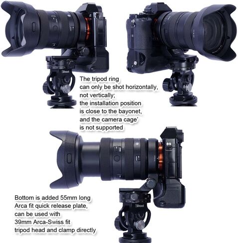 طوق عدسة حلقية للتركيب على حامل ثلاثي القوائم متوافق مع Sigma 24-70 مم f/2.8 DG DN Art II، 20-200 مم F3.5-6.3 DG C، ​​17-40 مم F1.8 DC Art، 14-24 مم f/2.8 DG DN Art، 28-70 مم f2.8 DG DN C، 105 مم F2.8 DG DN Macro E-Mount in Kuwait