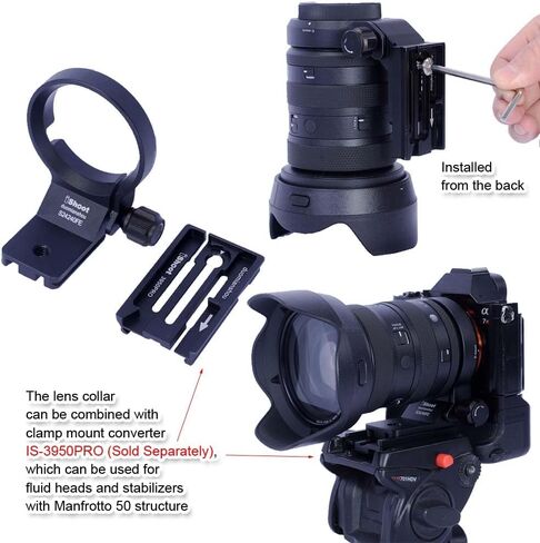 طوق عدسة حلقية للتركيب على حامل ثلاثي القوائم متوافق مع Sigma 24-70 مم f/2.8 DG DN Art II، 20-200 مم F3.5-6.3 DG C، ​​17-40 مم F1.8 DC Art، 14-24 مم f/2.8 DG DN Art، 28-70 مم f2.8 DG DN C، 105 مم F2.8 DG DN Macro E-Mount in Kuwait