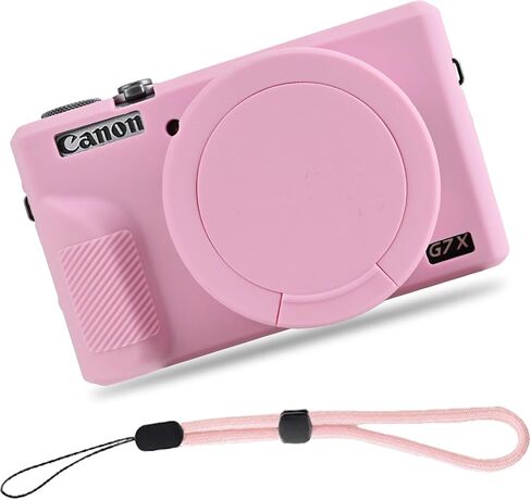 Camera Case for Canon G7X Mark III Case Wrist Strap (Tiffany Pink) | Silicone G7X Mark III Case, Small Case for Travel, Minimal design, All-round Protection, Thin and Lightweight in Saudi Arabia
