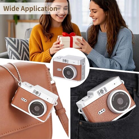 Mini Retro Camera with Video Recording, Ultra-Compact Digital Camera, Filter Mode, Rechargeable Pocket Camera with 32GB Memory Card, OTG Adapter, 4 Carry Ways for Travel Daily Vlogging in Saudi Arabia