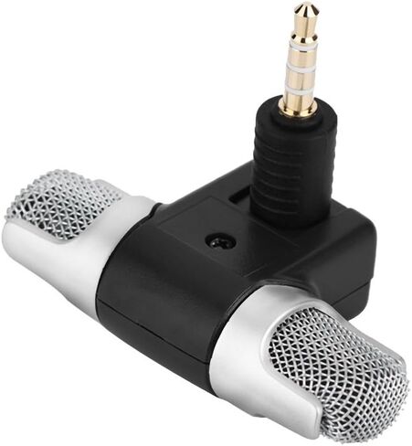 Pongnas Stereo Microphone for Smartphone with Angle Mount and Gold Plated 3 5mm Connector for Clear Recording in Saudi Arabia
