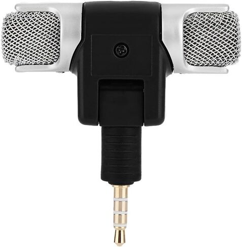 Pongnas Stereo Microphone for Smartphone with Angle Mount and Gold Plated 3 5mm Connector for Clear Recording in Saudi Arabia