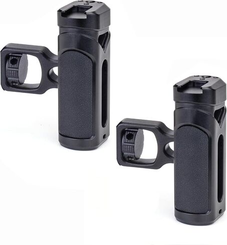 Zeadio Adjustable Camera Side Handle with 1/4"-20 Knob & Cold Shoe Mount for Mirrorless DSLR Cameras Phone Stand, for Recording, Vlog Tripod, Phone Vlogging Kit, Travel Tripod etc (Pack of 2) in Saudi Arabia