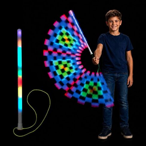 Ignis Pixel 48 Programmable LED Light Stick, 48 RGB Pixels, App Control, Custom Pictures and Animations, USB-C Rechargeable, 15 Inches, Glow Wand for Parties, Concerts, Night Light in Kuwait