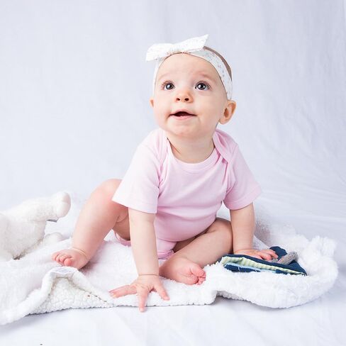 Laughing Giraffe Baby Blank Short Sleeve Unisex One Piece Bodysuit (12-18 Months, Pink) in Saudi Arabia