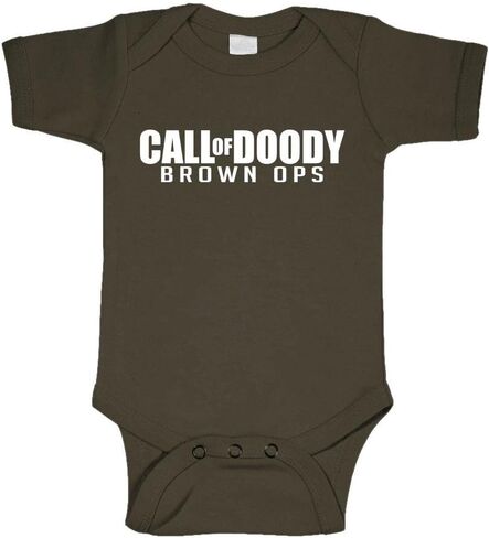 Call of Doody - Brown OPS - one Piece - Cotton Infant Bodysuit in Saudi Arabia