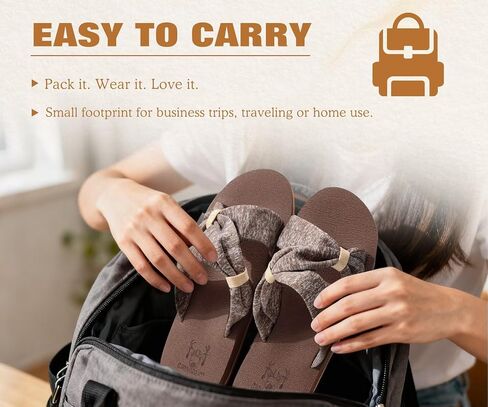 KuaiLu Womens Dressy Bow Sandals Brown-CP Size 7 | Memory Cushion Comfortable Walking Criss Cross Ladies Slippers in Saudi Arabia
