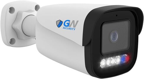 GW Security 5MP TAA & NDAA Compliant Outdoor Indoor Face Recognition Human/Vehicle AI Detection Two-Way Audio PoE IP Weatherproof Bullet Security Camera (GW562401T) in Kuwait
