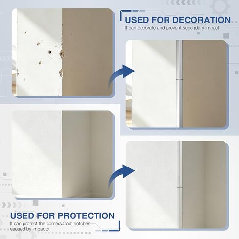 Magicheap 4 Pack Stainless Steel Wall Corner Protector, 17.7in x 1.18in | Self Adhesive, Easy to Install, Arc-shaped Polished, Edge Guard Strip for Walls Furniture Cabinet Shelf Drywall Desk in Saudi Arabia
