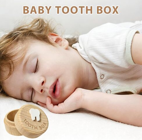 Tooth Fairy Box, 3D Carved Wooden Tooth Box Free-Space Baby Teeth Keepsake, Lost Teeth Holder Storage for Boys Girls, Baby First Tooth Memory to Put Under Pillow in Kuwait
