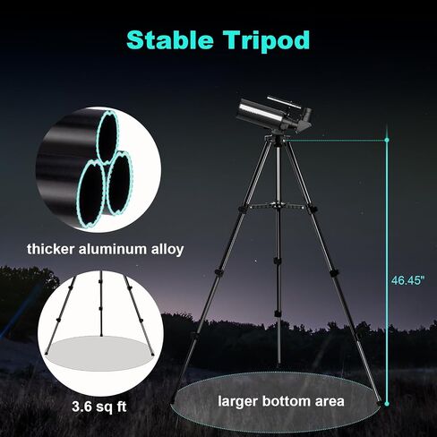 Maksutov-Cassegrain Telescopes for Adults Astronomy, 70mm Aperture Catadioptric Compound Telescope, Compact Portable Travel Telescope, w. Pro Tripod & Phone Adapter in Saudi Arabia