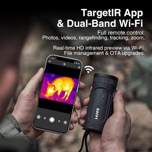 EM10-256 Thermal Monocular, 256×192(50Hz) Night Vision Infrared Scope | 10mm Focal Lens, 1.43"AMOLED Touchscreen, Handheld Thermal Imaging Monocular for Hunting, Outdoor Camping, Travel in Saudi Arabia