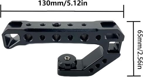 DSLR Camera Top Handle with Three Cold Shoe Mounts Aluminum Alloy Grip for LED Light Microphone Ergonomic Handle in Kuwait