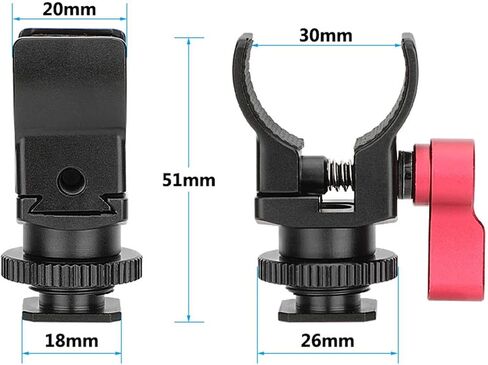Hot Shoe Holder Mic Portable Compact Easy to Install in Saudi Arabia