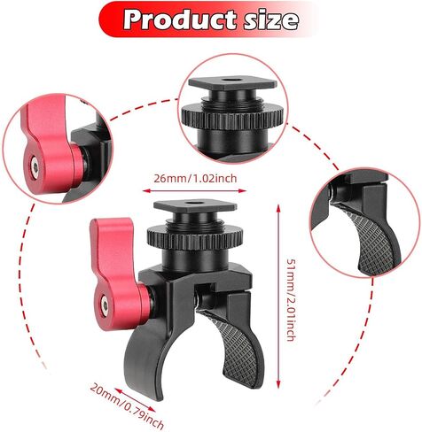 Hot Shoe Holder Mic Portable Compact Easy to Install in Saudi Arabia