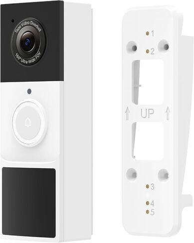Vinyl Siding Mount for Tapo Doorbell Camera D210/D225, Adjustable Angle Doorbell Wedge Corner Mounting Bracket Kit, Doorbell Camera Mount Solve Siding Tilt Problem (4" Standard Vinyl Siding Only) in Saudi Arabia