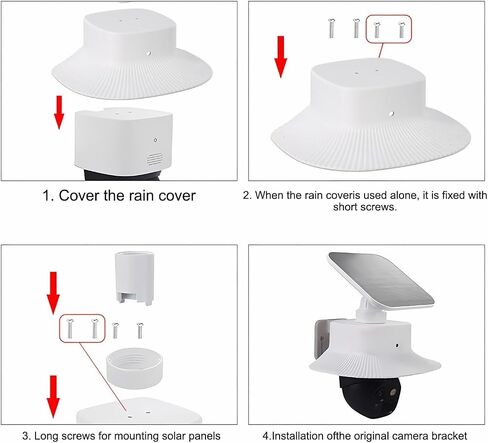 Sun Rain Shade Cover Shield for eufy Security SoloCam S340 Camera, UV-Resistant, Waterproof, Protective Housing – Durable ABS, Easy Installation in Kuwait