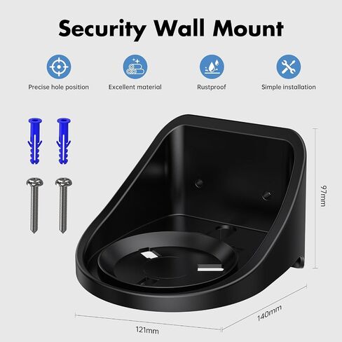 XLTTYWL® Stand & Wall Mount with Cable Hider for Dot Max 6th Gen Black | Fits Dot Max 6th Gen 2025, Wall & Desk Use, Built-In Cable Winder, Anti-Scratch ABS, Perfect For Kitchen & Bathroom in Saudi Arabia