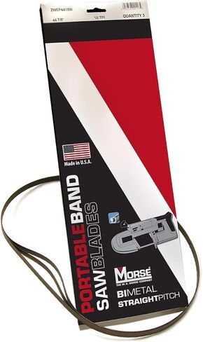 Morse Straight Pitch Bi-Metal Portable Band Saw Blade 44 7/8 x 1/2 x .020 18 TPI 3/Box (001229 / ZWEP4418W) in Saudi Arabia