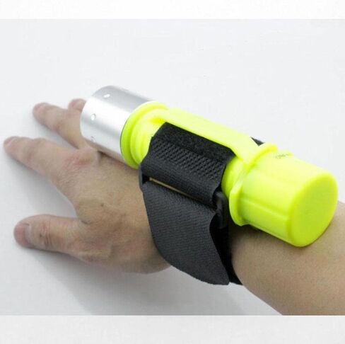 Wrist Strap Diving Flashlight Wrist Strip Adjustable Wristband Holder with Cloth Material and Hook Closure Suitable for Diving Skating Biking in Kuwait