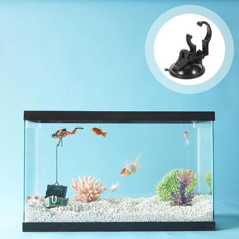 2pcs Aquarium Suction Cup Lamp Clip Brackets for Fish Tanks Black Abs in Kuwait