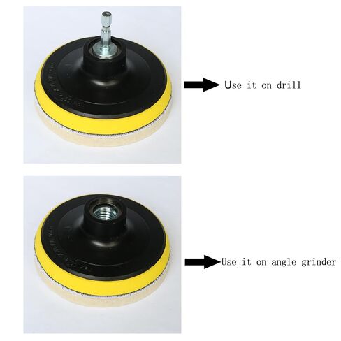 4 Inch Wool Felt Polishing Pad Buffing Wheel Kit for Drill,Fine Polishing of Metal Glass Stone (7) in Saudi Arabia