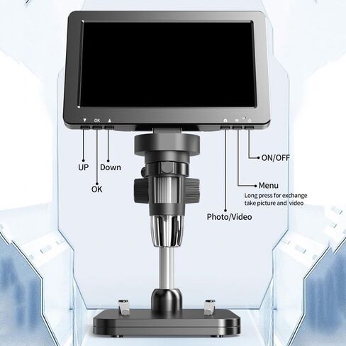 Digital Microscope 1200X 1080P Microscope with Precise Focusing Video Camera for Repairing in Kuwait