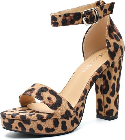 fereshte Women's Platform Ankle Strap Sandals, Open Toe, Chunky Block Heel 3.94 Inch in Saudi Arabia