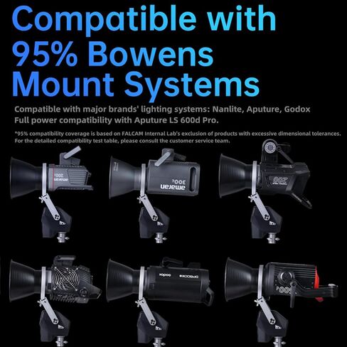 FALCAM Video Light Bracket for Bowens Mount, Automatic Studio Light Holder with Remote Control Compatible with Aputure Godox Nanlite GVM, Intelligent Move LightGo Led Photography Light Brackets in Saudi Arabia