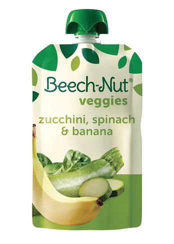 Beech-Nut Veggies Stage 2 Baby Food, Zucchini Spinach & Banana, 3.5 oz Pouch in Saudi Arabia