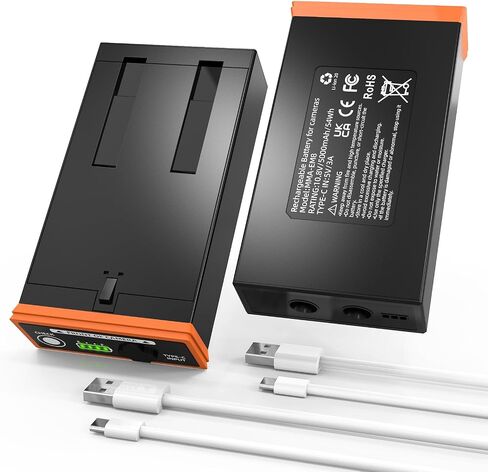CPY 2 Pack Power Mag Battery for Moultrie Edge Cellular Trail Camera, 5000mAh Rechargeable Lithium Replacement Battery for Moultrie Edge, Edge PRO, Edge 2, Edge 2 PRO, USB-C & Solar Panels Charging in Kuwait