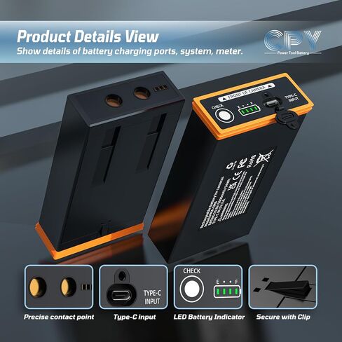CPY 2 Pack Power Mag Battery for Moultrie Edge Cellular Trail Camera, 5000mAh Rechargeable Lithium Replacement Battery for Moultrie Edge, Edge PRO, Edge 2, Edge 2 PRO, USB-C & Solar Panels Charging in Kuwait